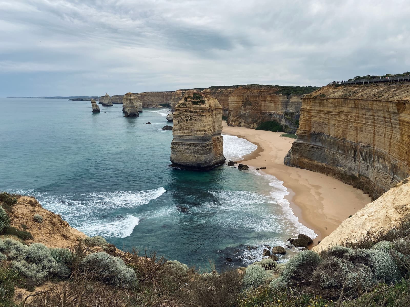 Twelve Apostles sea stacks and cliffs along the Great Ocean Road, Victoria