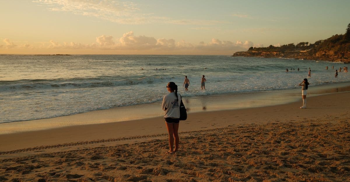Bondi Beach, Sydney, at golden hour
