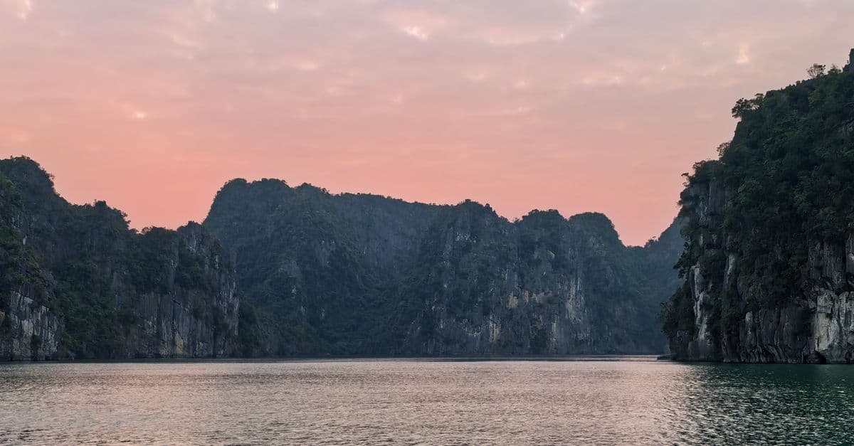 Ha Long Bay at sunset, Vietnam