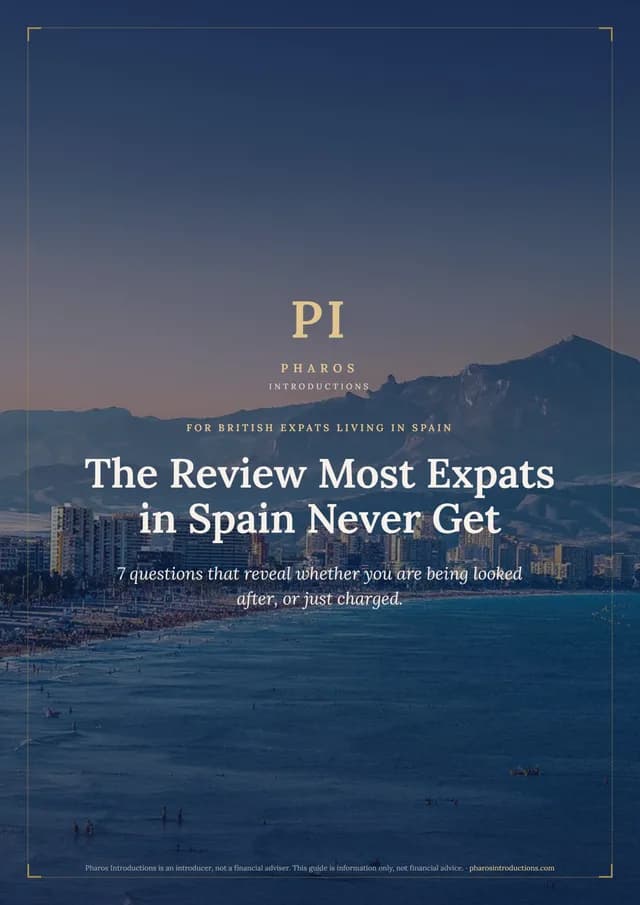 The cover of The Expat Financial Health Check (Spain)