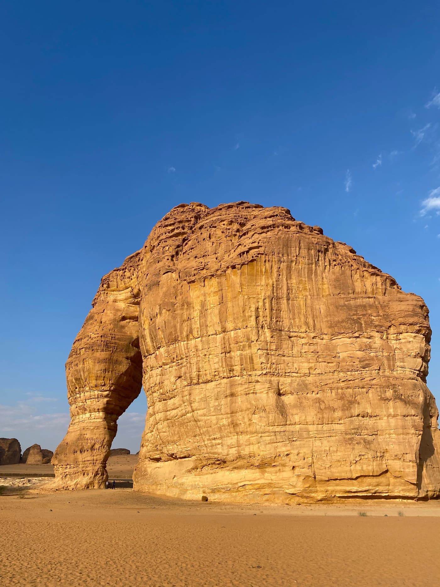 Elephant Rock sandstone formation in the AlUla desert